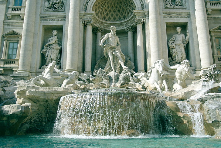 fontana, di, trevi, italy, unesco world heritage, rome