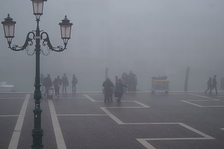 Βενετία, Φανάρι, κανάλια, ομίχλη, ομίχλη