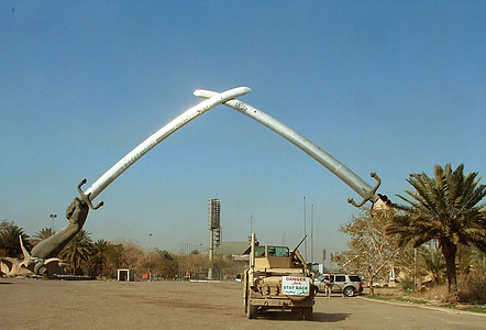 arco, triunfo, Saddam, espada, Victoria, arco, Qadisiya