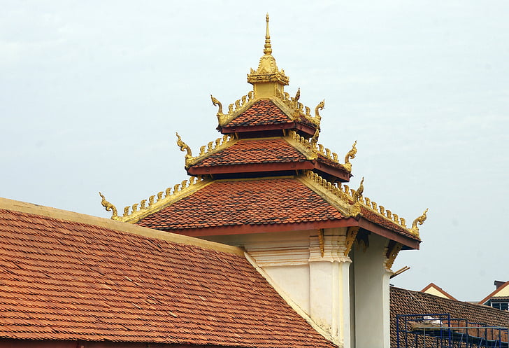 Laos, Vientiane, Pha že luang, chrám, budhizmus, posvätné, náboženstvo