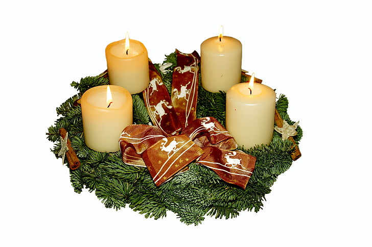 Adventný veniec, Advent, Vianoce, Holly, usporiadanie, Vianočný čas, kontemplatívny
