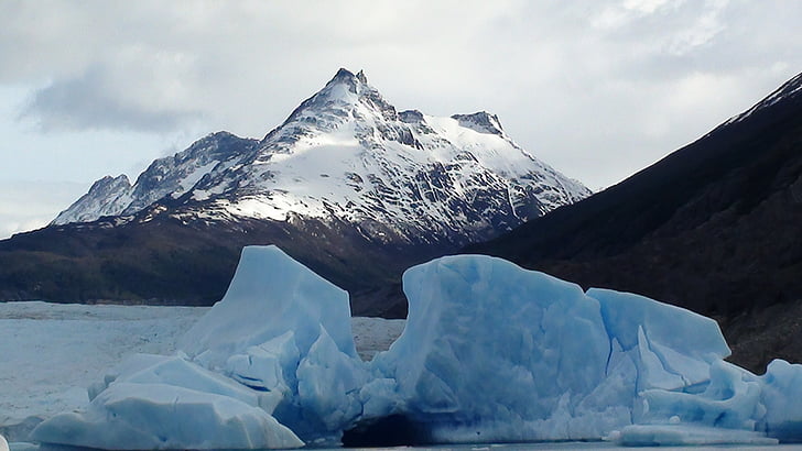 patagonia, glacier, ice, mountains, snow, nature, south