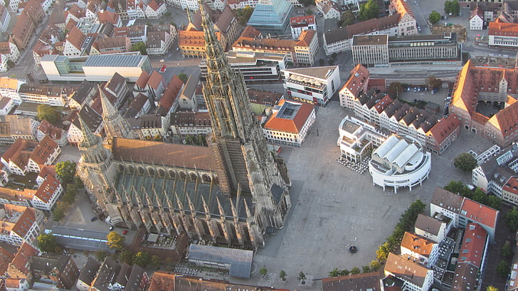 Ulm, Münster, Dom, věž, Katedrála Ulm, budova, Architektura