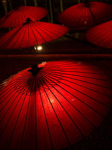 Japonijos skėčiai, skėtis, japonų stiliaus, k, yamaga miestas, karštosios versmės, Japonija