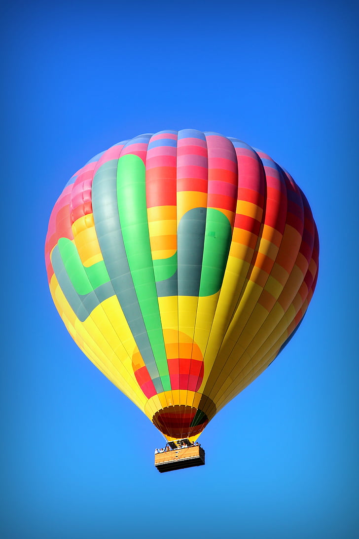 karšto oro balionu, balionas, oro, dangus, Karšta, spalvinga, skrydžio