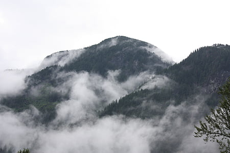 montanha, Canadá, nevoeiro