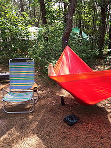 cama de rede, Relaxe, acampar, Verão, ao ar livre, relaxamento, natureza