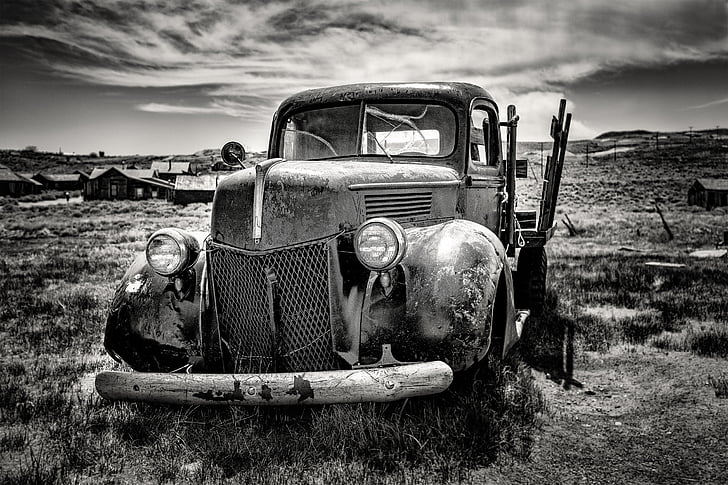 Oldtimer, preto e branco, Automático, automotivo, veículo, velho, retrô