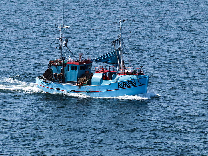 bateau de pêche, mer, Cutter, pêche, Fischer, mer Baltique