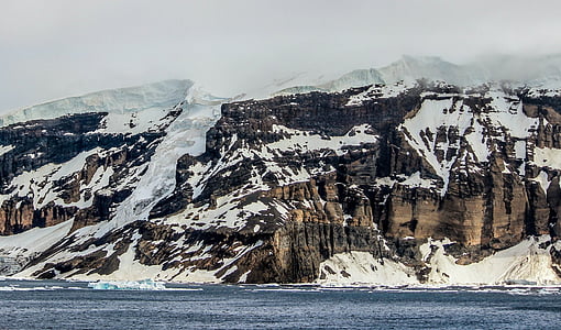 Antártida, montaña, helado, roca, paisaje, Zing, Océano