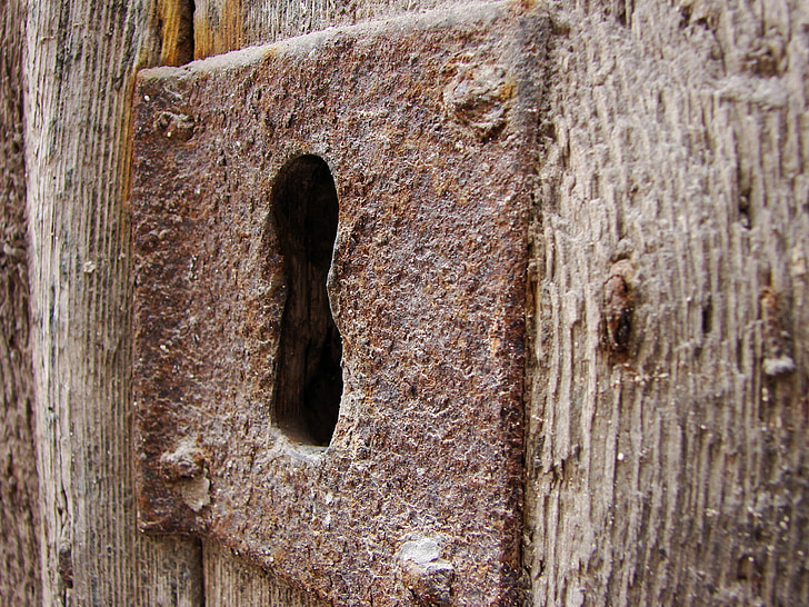 keyhole, old wood, old building