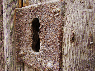 dziurka od klucza, Stare drewno, stary budynek