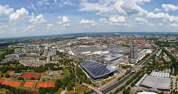 munich, aerial view, city, germany