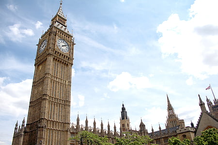 Londýn, Alžbětina věž, big ben, Anglie, orientační bod, Velká Británie, město