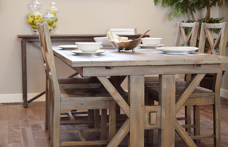 taula de menjador, cadira, fusta, menjador, taula, menjador, interior