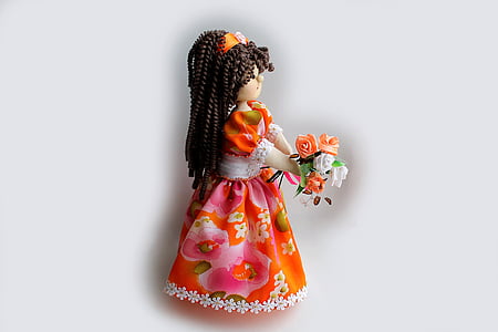 baby-doll, à la main, jouet, métiers d’art, textiles