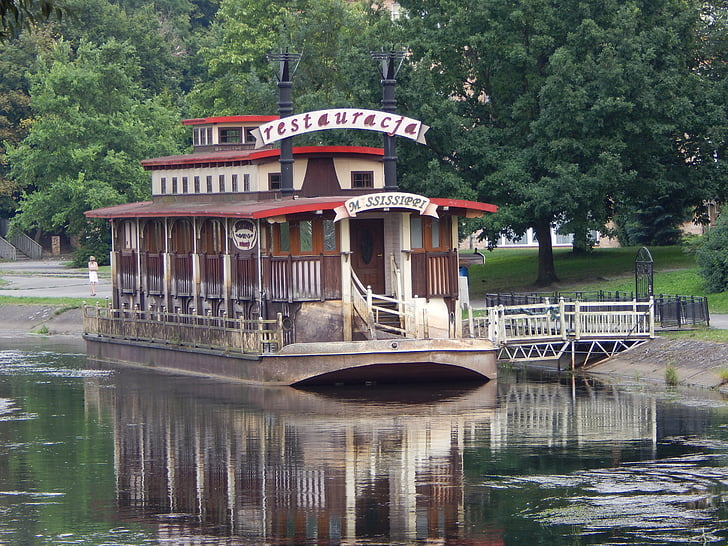 boat, the barge, house on the water