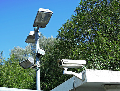 security, lamps, lantern, lighting, camera, light, monitoring