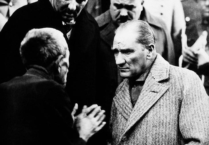 politiķis, Mustafa Kemals Ataturks, Turks, cilvēki, melnbalts, vīrieši