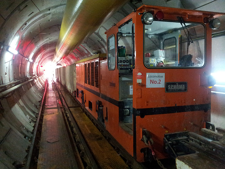 vlak, Práca, Corporation, tunel