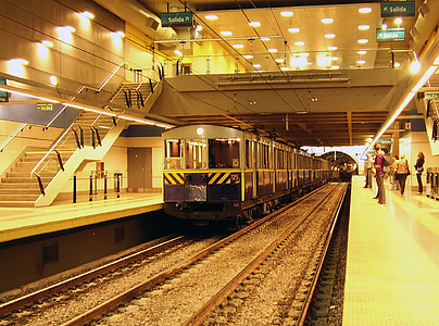 Metro, suteba, Underground, Buenos aires, vervoer, trein, spoorweg track