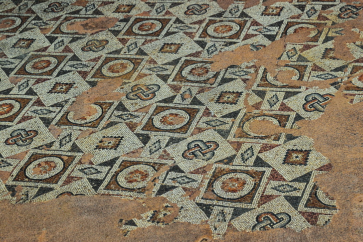 Chypre, Paphos, Ayia kyriaki chrysopolitissa, mosaïque, art, reste, Église