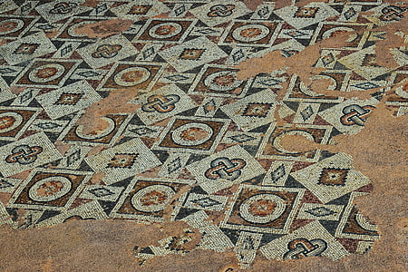 Cypern, Paphos, Ayia kyriaki chrysopolitissa, mosaik, kunst, resterne, kirke