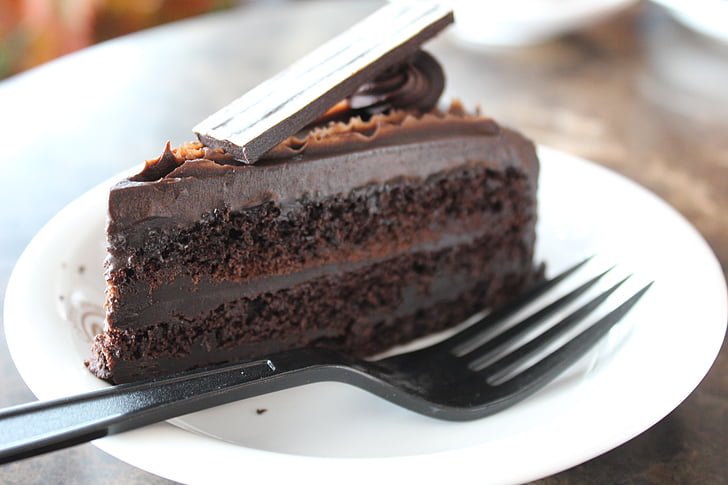 chocolate, cake, rich, brown, sweet, dessert, fudge
