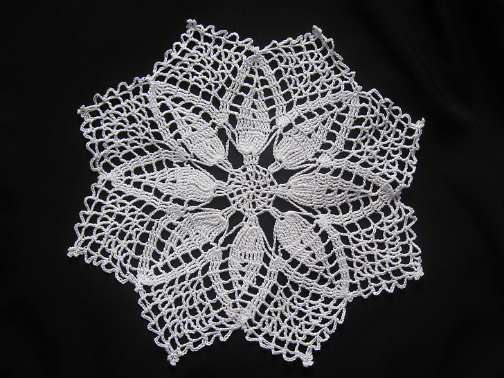 Crochet chăn, Crochet, lao động tay, màu đen và trắng, Mô hình, Victoria
