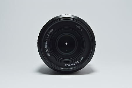 linsen, svart, runde, Nikon, kameraet, skygge, vegg