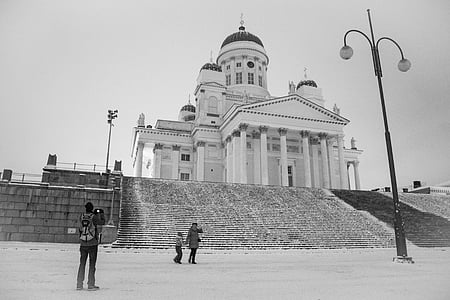velho, Turismo, Helsinki, Catedral de Helsínquia, pessoa, estilo de vida, ao ar livre