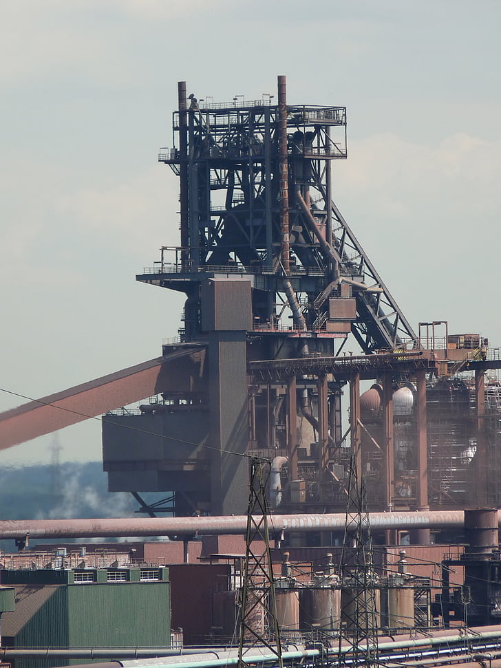vysokej pece, priemysel, Duisburg, Porúria, továreň, kov, schweridustrie