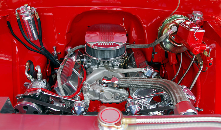 car engine, restored, customized, car, engine, motor, vehicle