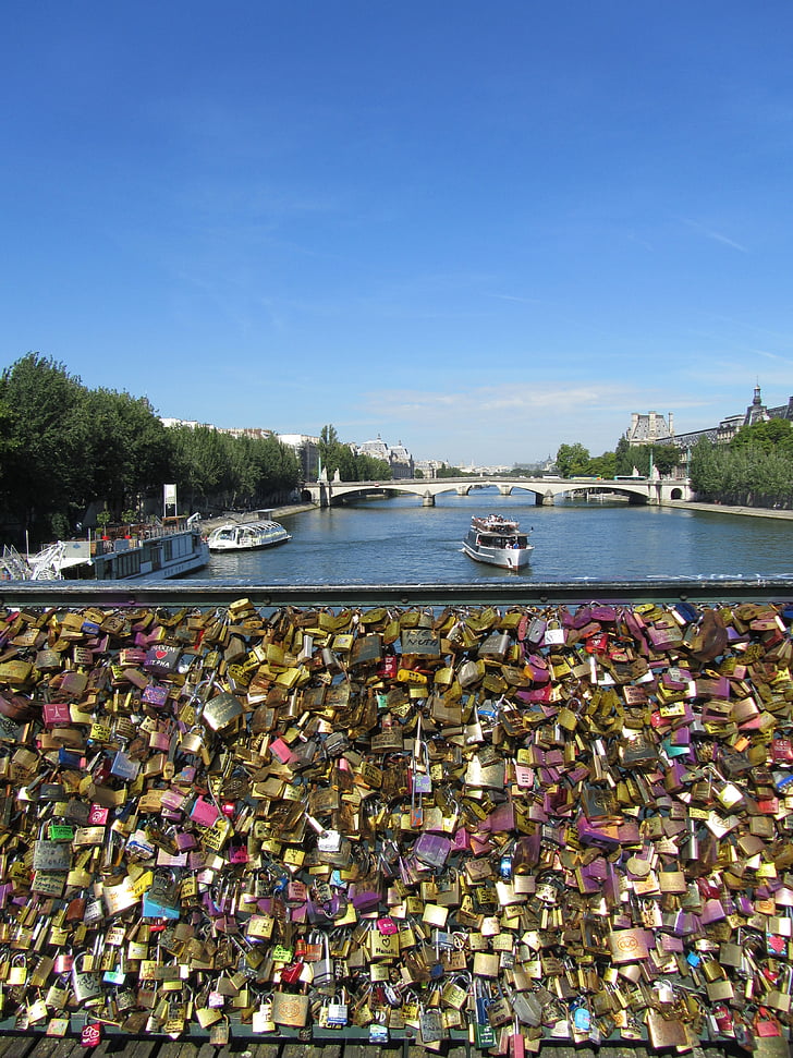 Paris, La seine, Bridge, slotte, Kærlighed, tradition