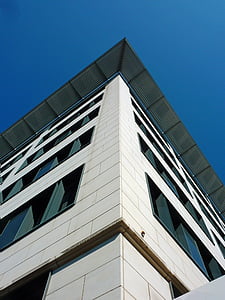 архитектура, банка небостъргач, висока офис сграда, фасада, Прозорец, Франкфурт на Майн, сграда