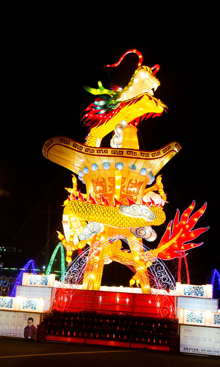 festival de faroles, vista de noche