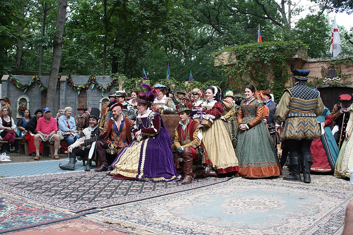 Renaissance, gens, Carnaval, Festival, traditionnel, costumes de Royal, tradition