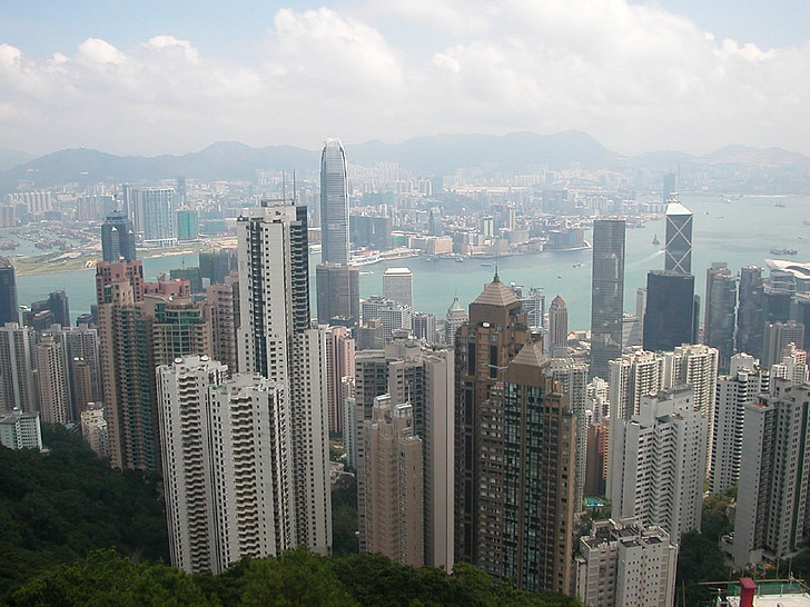 hong kong, city, big city, skyscraper, china