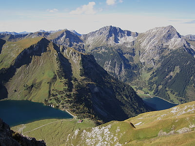 austria, mountains, mountain, landscape, view, rock, tannheim