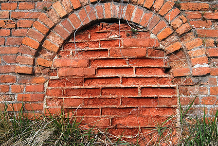 paret, entrada, segellat, Maó, el metro, l'erosió