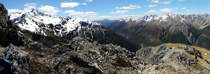 PIC d’avalanche, Nouvelle-Zélande, voyage, montagnes, Sky, vue, Panorama