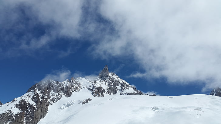penyok du géant, Grand jorasses, pegunungan tinggi, Chamonix, kelompok Mont blanc, pegunungan, Alpine