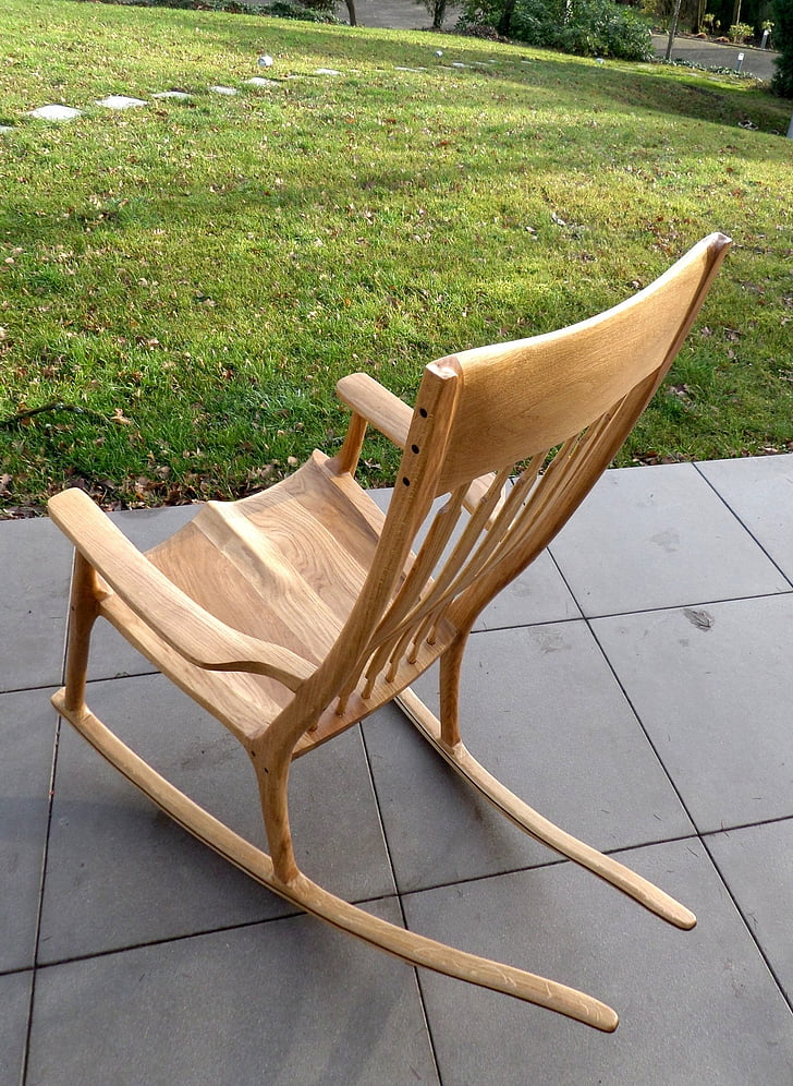 rocking chair, walnut, seat