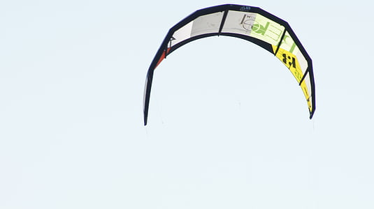Kitesurfing, kite, himmelen, kitesurfer, sport, seil, vind