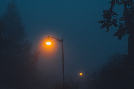 lampa, mesaje, lumini, noapte, întuneric, lampa de posturi, seara