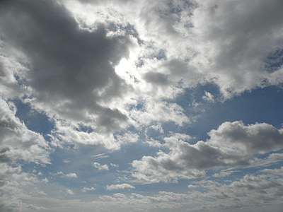 bulutlar, gökyüzü, mavi, Güneş, cennet
