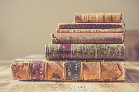 buku, lama, Vintage, terkelupas, Meja, kayu, membaca