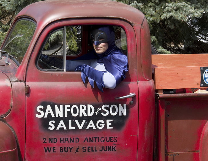 Batman, hijo de Sanford, basura, camión, clásico tv, Sitcom