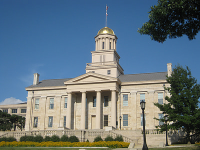Iowa city, Old capitol, Iowa, stavbe, Kapitol, mesto, ZDA