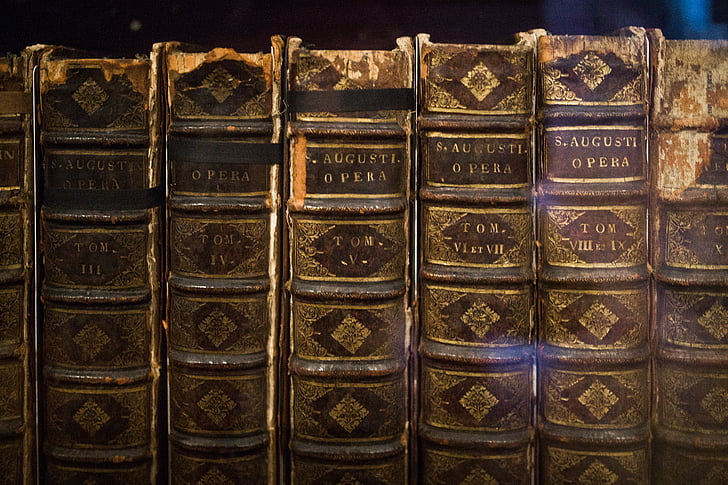 llibres, LLIBRERIA, vell, llibre antic, sèrie, anyada